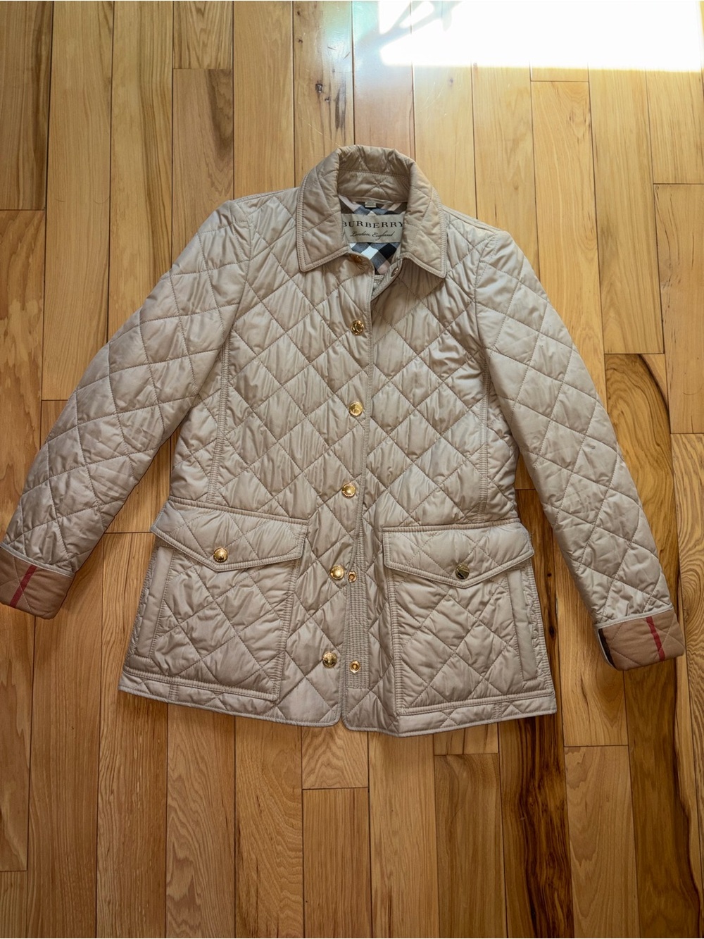 Burberry Quilted Beige Cotton-Blend Jacket